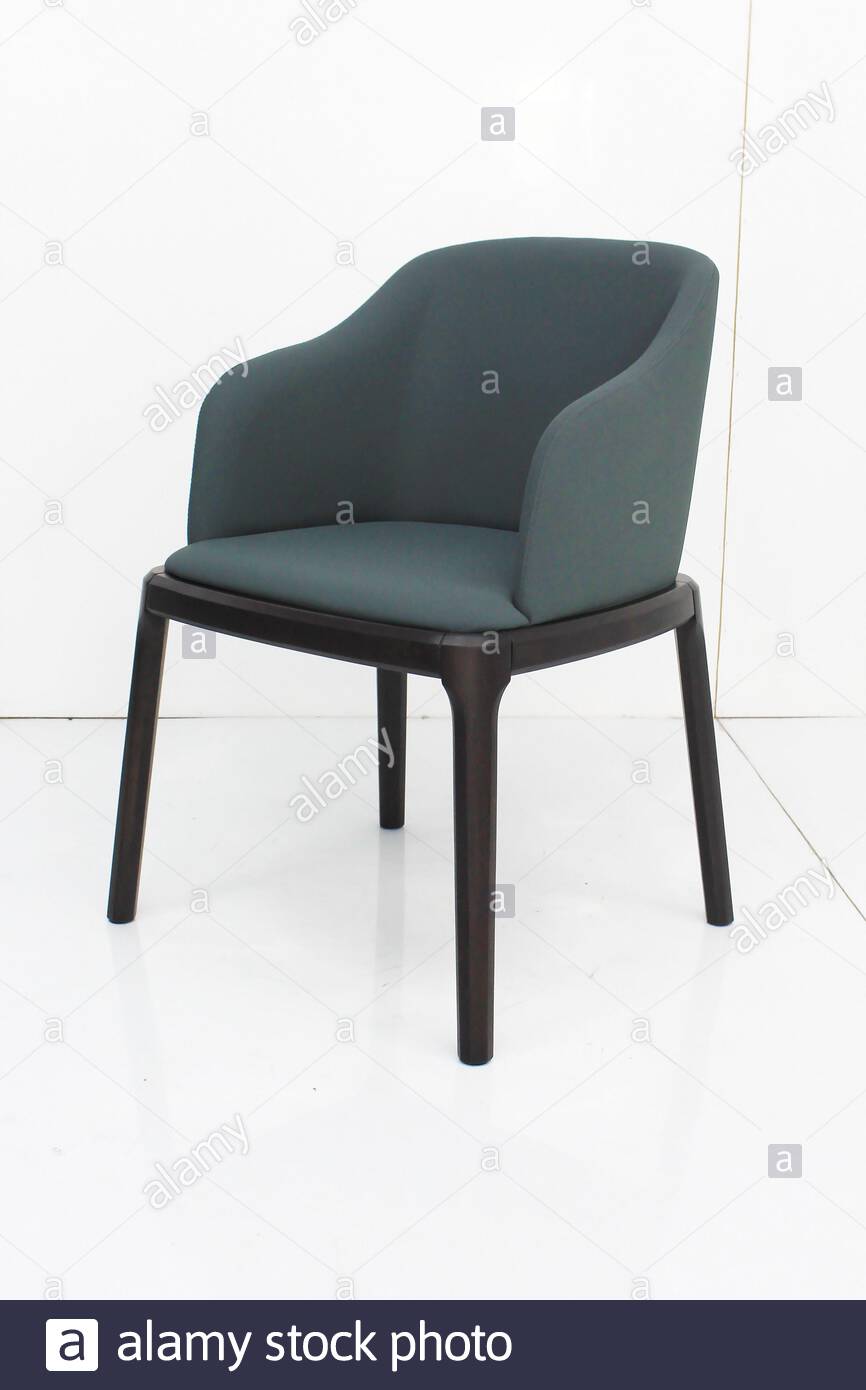 white upholstered armchair
