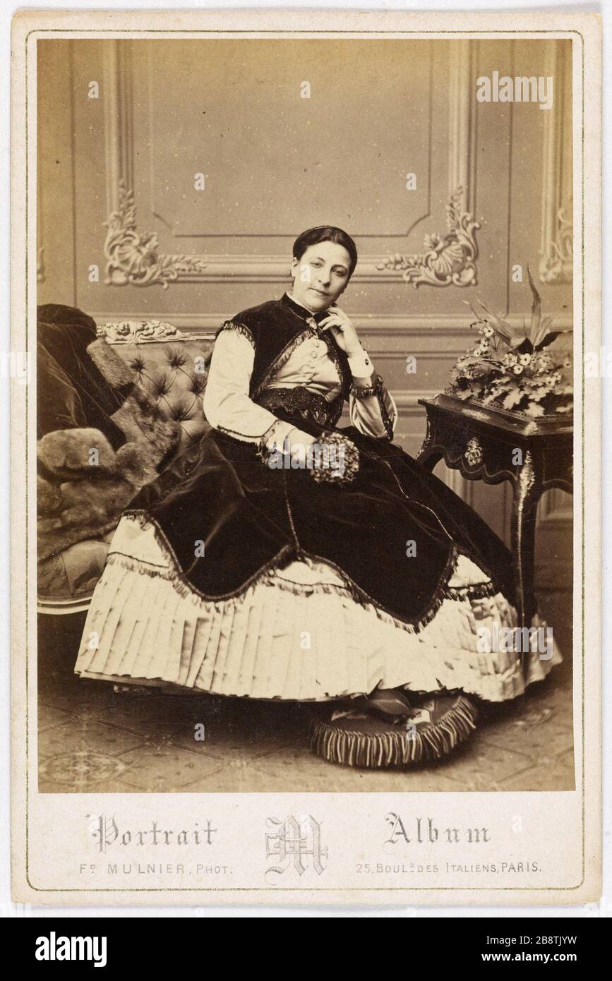 Portrait of Pauline Cico, actress 'Pauline Cico, actrice'. Photographie de Ferdinand Mulnier (1817-1891). Tirage sur papier albuminé. Paris, musée Carnavalet. Stock Photo