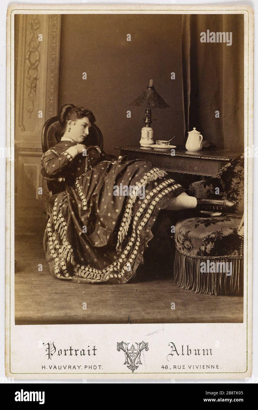 Portrait of Morliani, actress 'Morliani, actrice'. Photographie d'Hippolyte Vauvray (actid de 1853 à 1887). Tirage sur papier albuminé. Paris, musée Carnavalet. Stock Photo