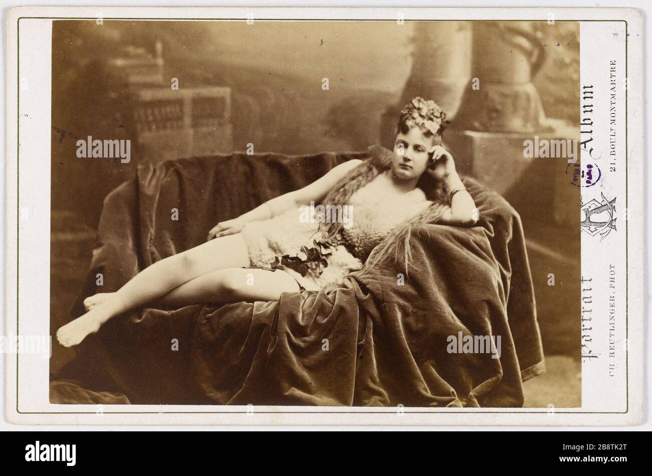 Portrait of Amélie Latour, actress 'Amélie Latour, actrice'. Photographie de Charles Reutlinger (1816-1880). Tirage sur papier albuminé. Paris, musée Carnavalet. Stock Photo