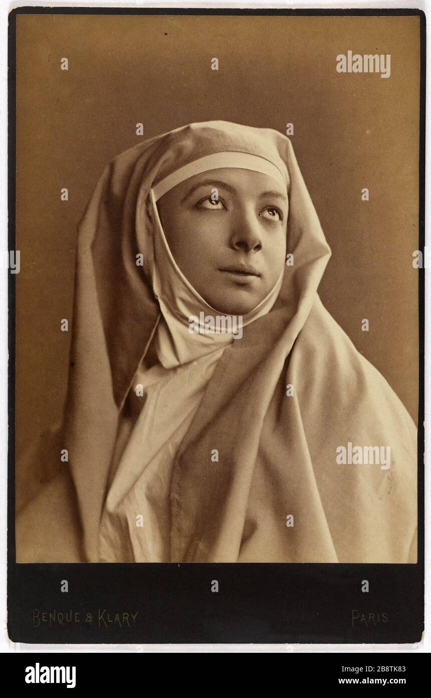 Portrait of Becker, actress 'Becker, actrice'. Photographie de Wilhelm Benque (1843-1903). Paris, musée Carnavalet. Stock Photo