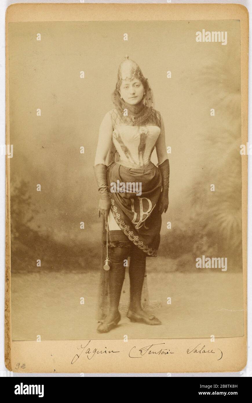Portrait of Jaguin, actress 'Jaguin, actrice'. Photographie anonyme. Tirage sur papier albuminé. Paris, musée Carnavalet. Stock Photo