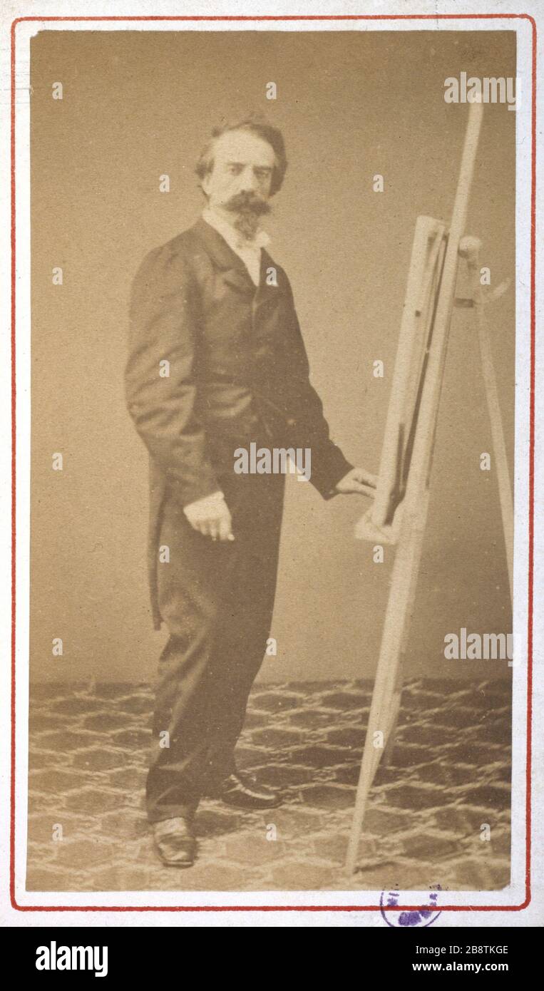 Business Card Carpeaux Standing Facing An Easel Carte De Visite De Carpeaux Debout Face A Un Chevalet 1869 Photographie Paris Musee Carnavalet Stock Photo Alamy