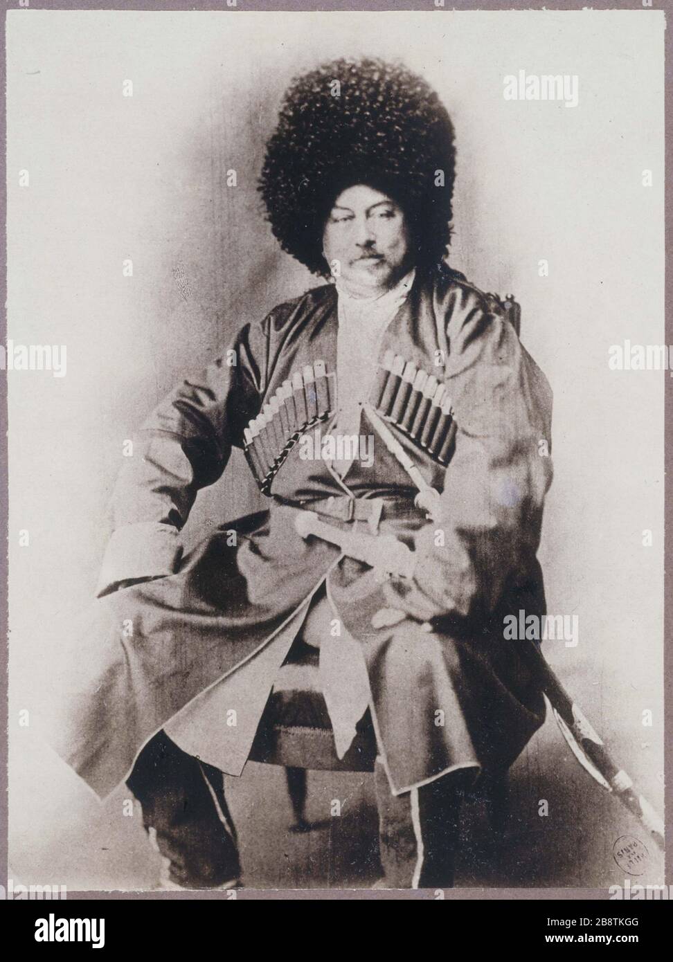 FRANCE - ALEXANDRE DUMAS Alexandre Dumas en costume caucasien. Photographie anonyme. Paris, musée Carnavalet. Stock Photo