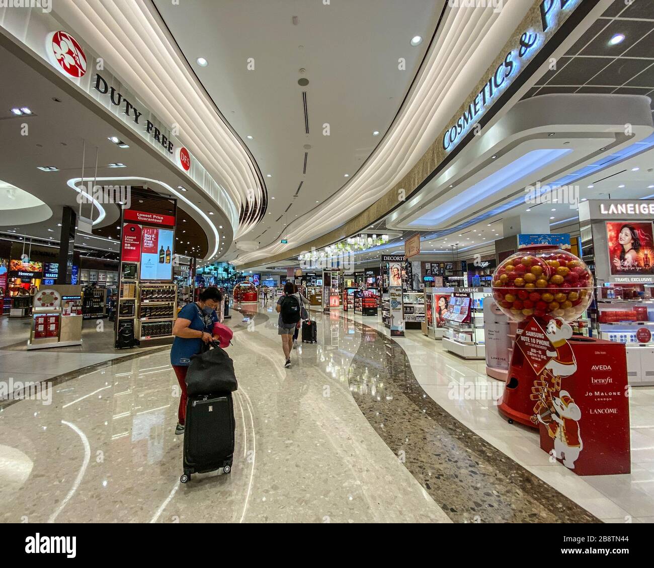 Singapore - Feb 13, 20120. Duty-Free shops at Departure Terminal of Changi  Airport. Changi is one of the largest and best transportation hubs in Asia  Stock Photo - Alamy