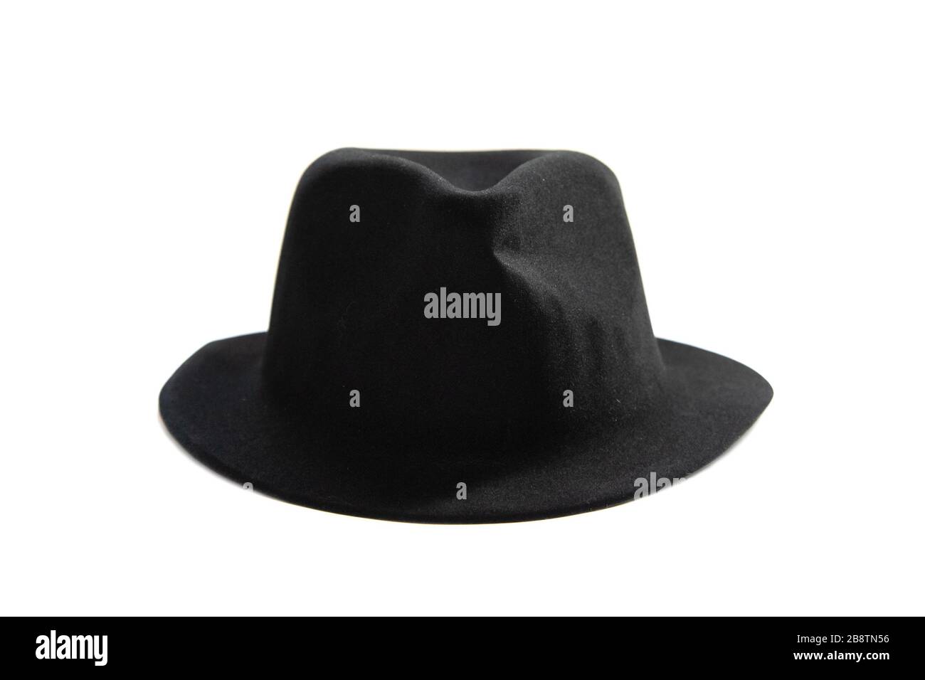 black hat isolated on a white background Stock Photo - Alamy