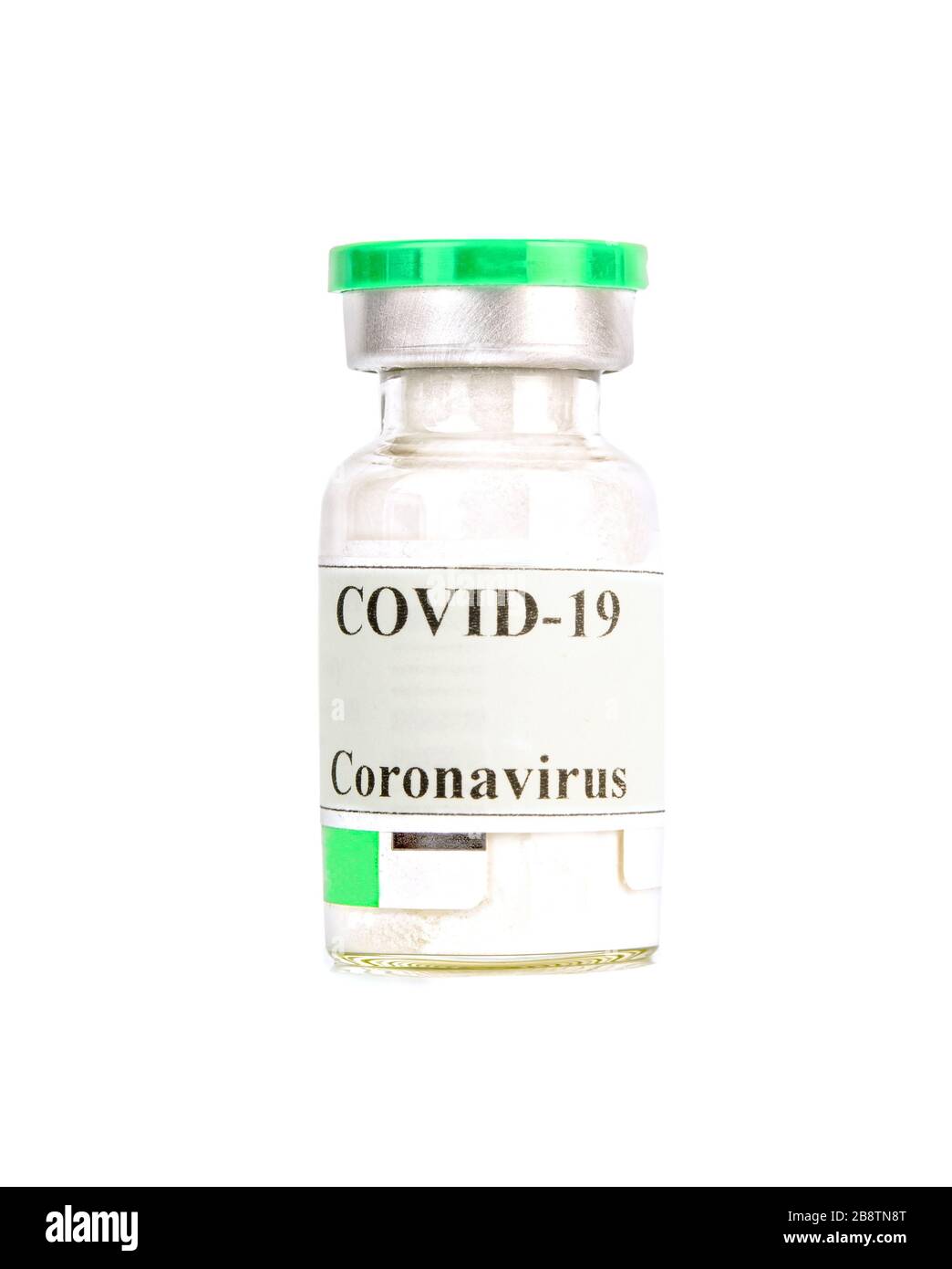 Coronavirus vaccine. Covid 19  isolated on white background Stock Photo