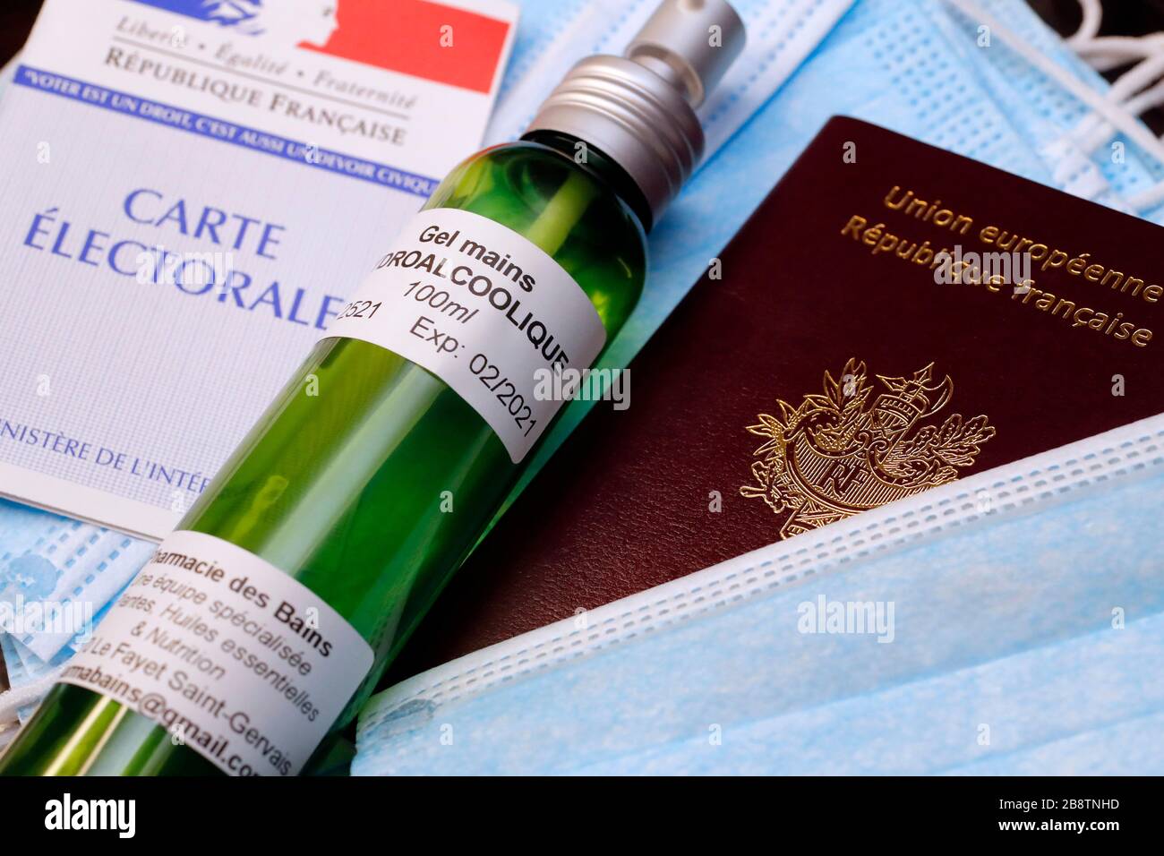 Election and coronavirus ( covid-19) Stock Photo