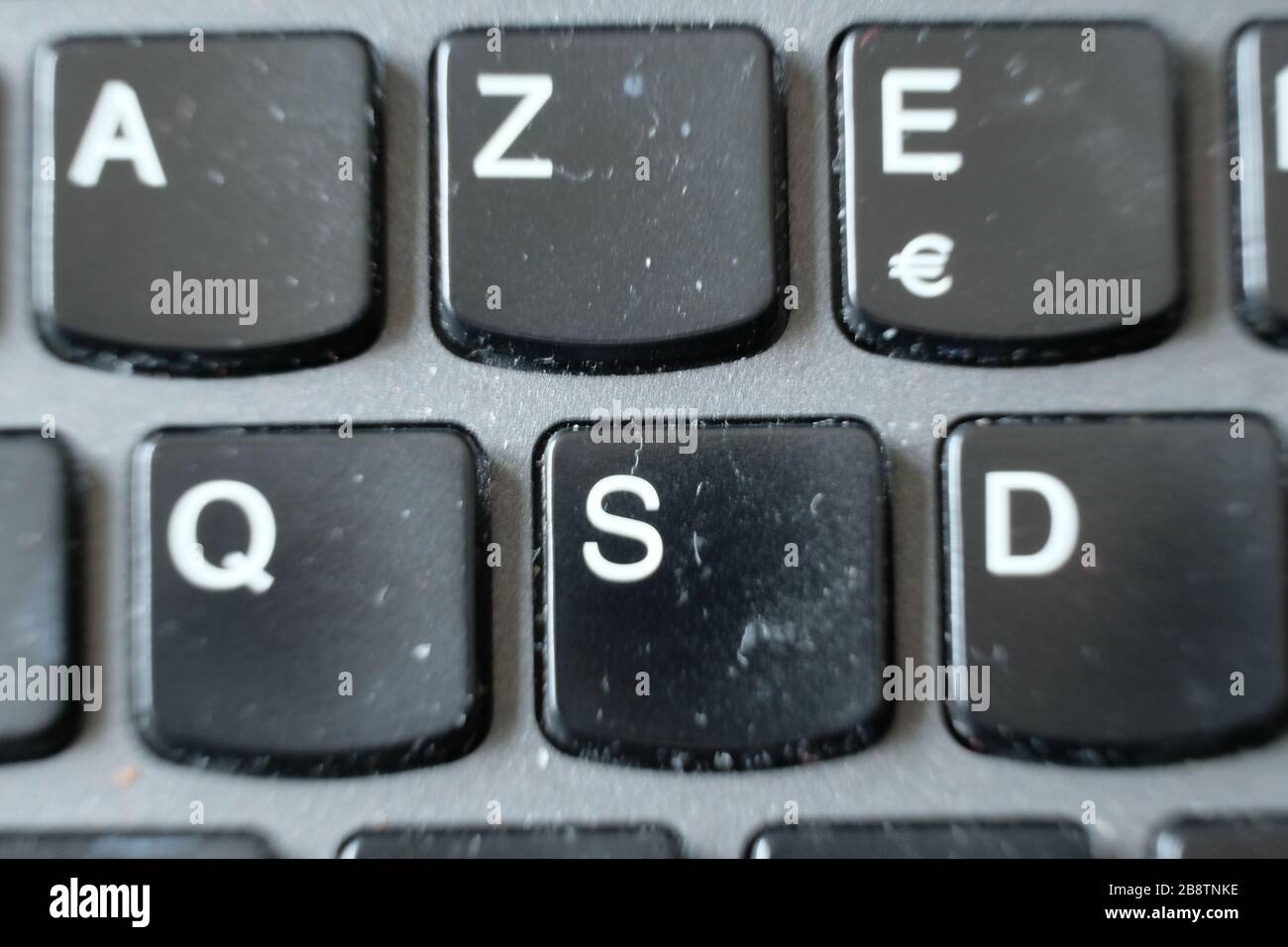Dirty computer keyboard Stock Photo