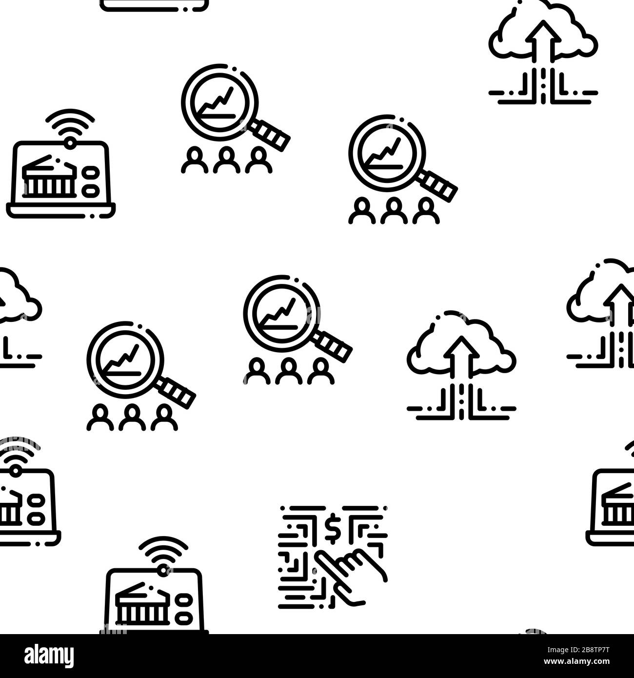 Fin Tech Vector Financial technology fintech vector Black and White Stock Photos ...