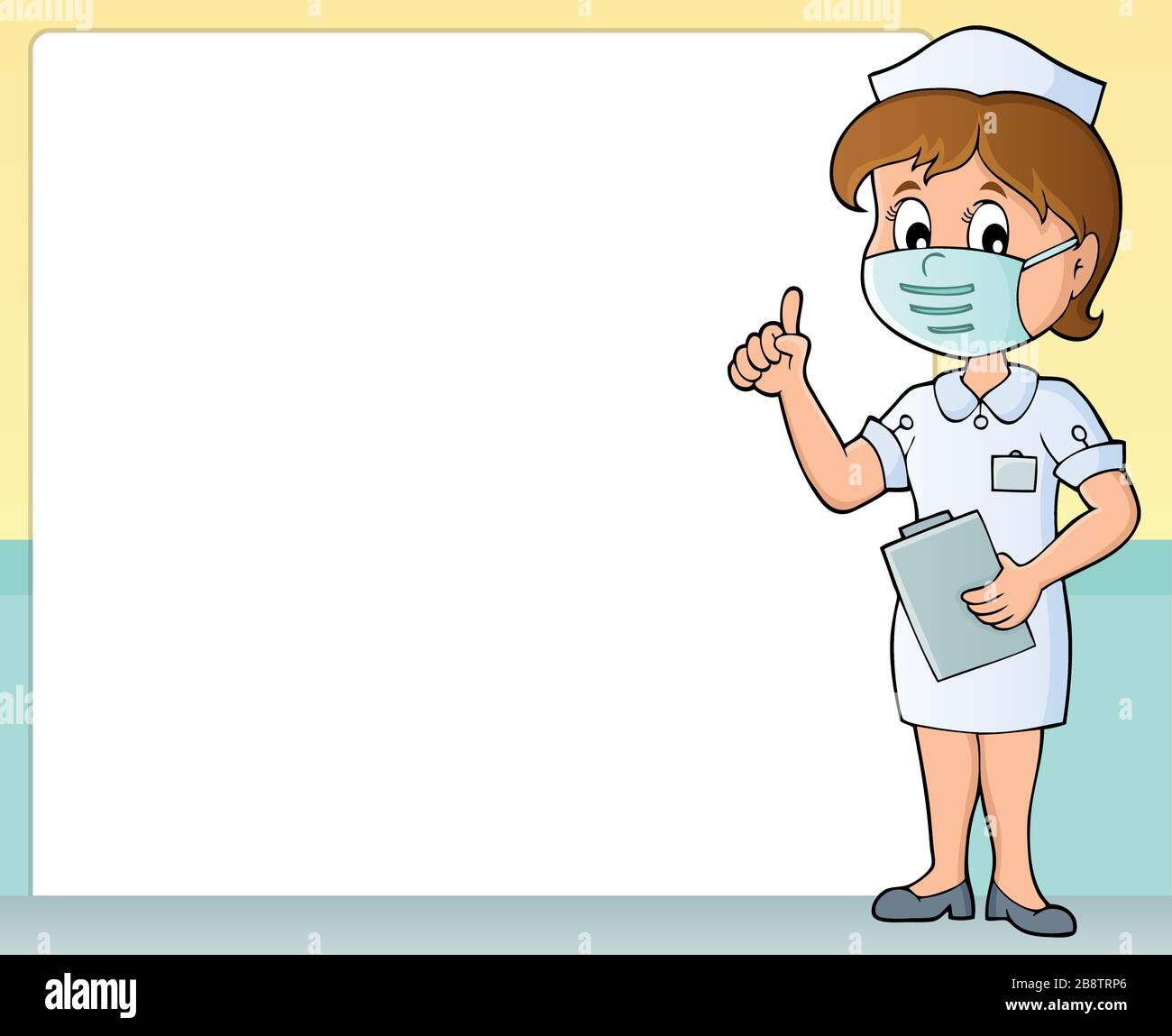 Nurse theme frame 1 - eps10 vector illustration Stock Vector Image ...