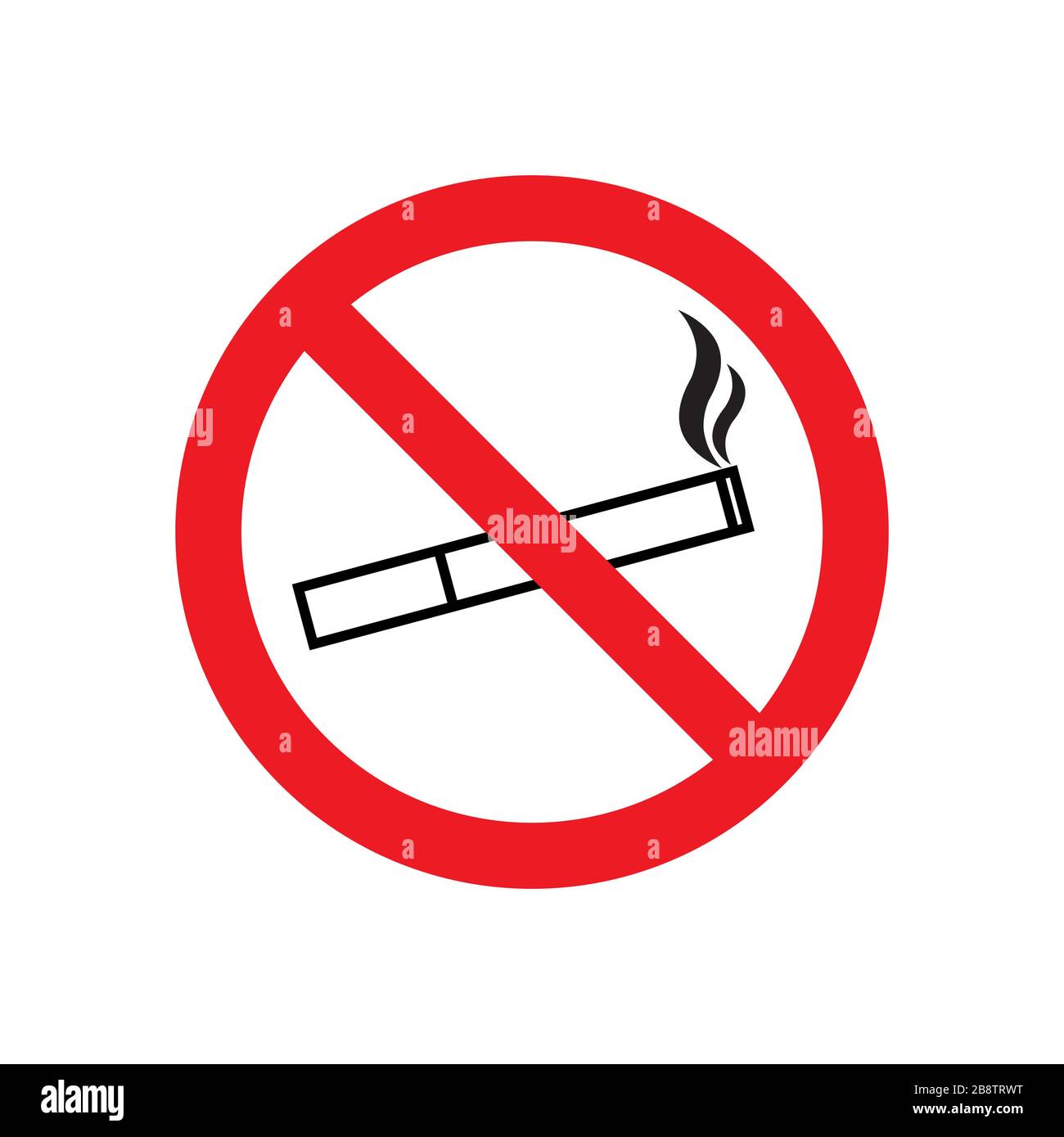 No smoking sign. Forbidden sign icon isolated Stock Vector