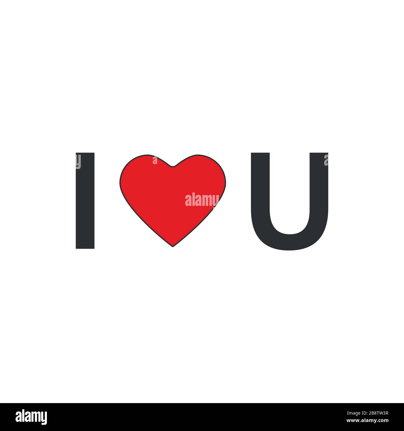 red heart with i love you text vector illustration EPS10 Stock Vector Image  & Art - Alamy