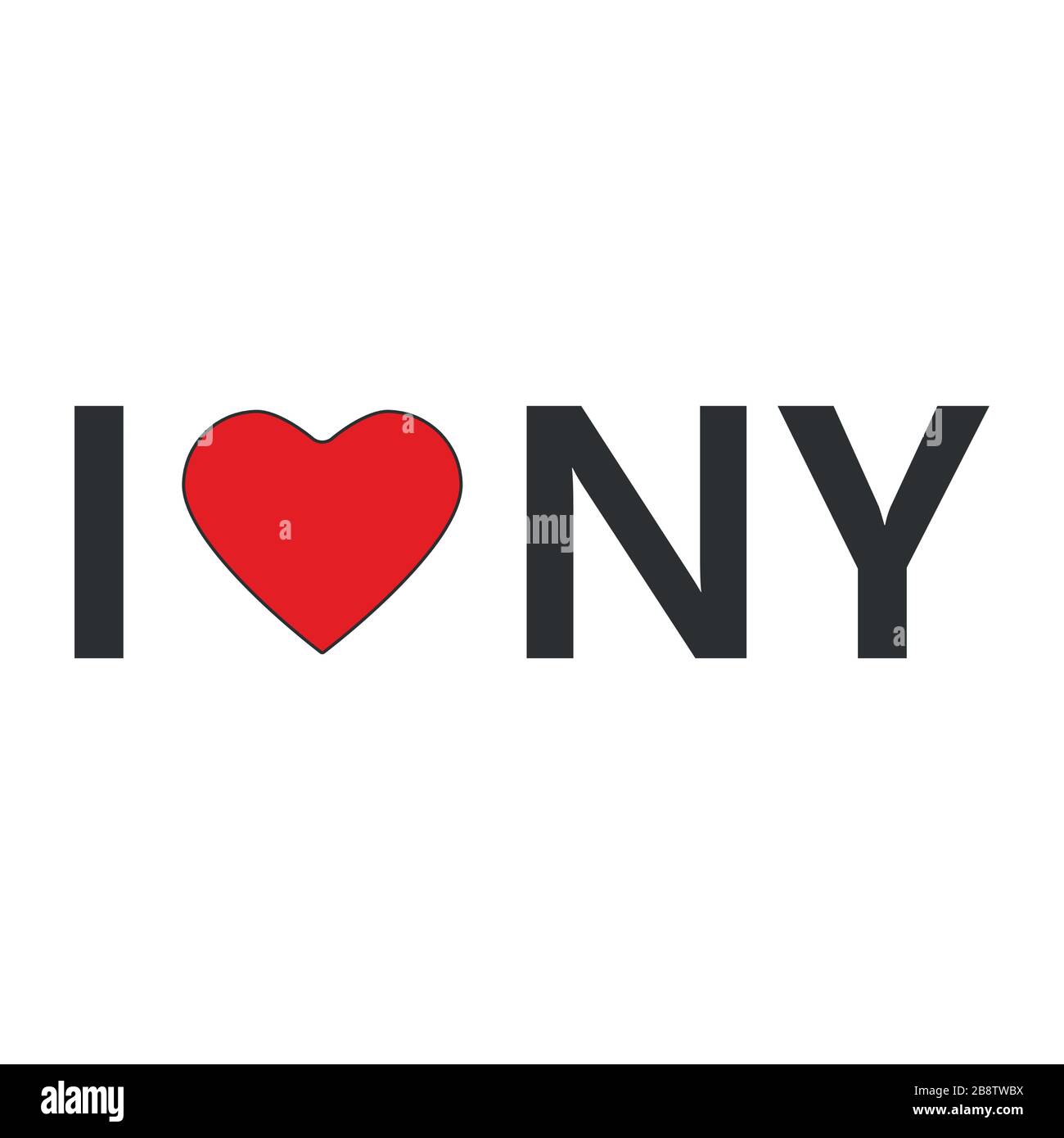 I love NY(New York) letter for design and decoration. vector eps 10 Stock Vector
