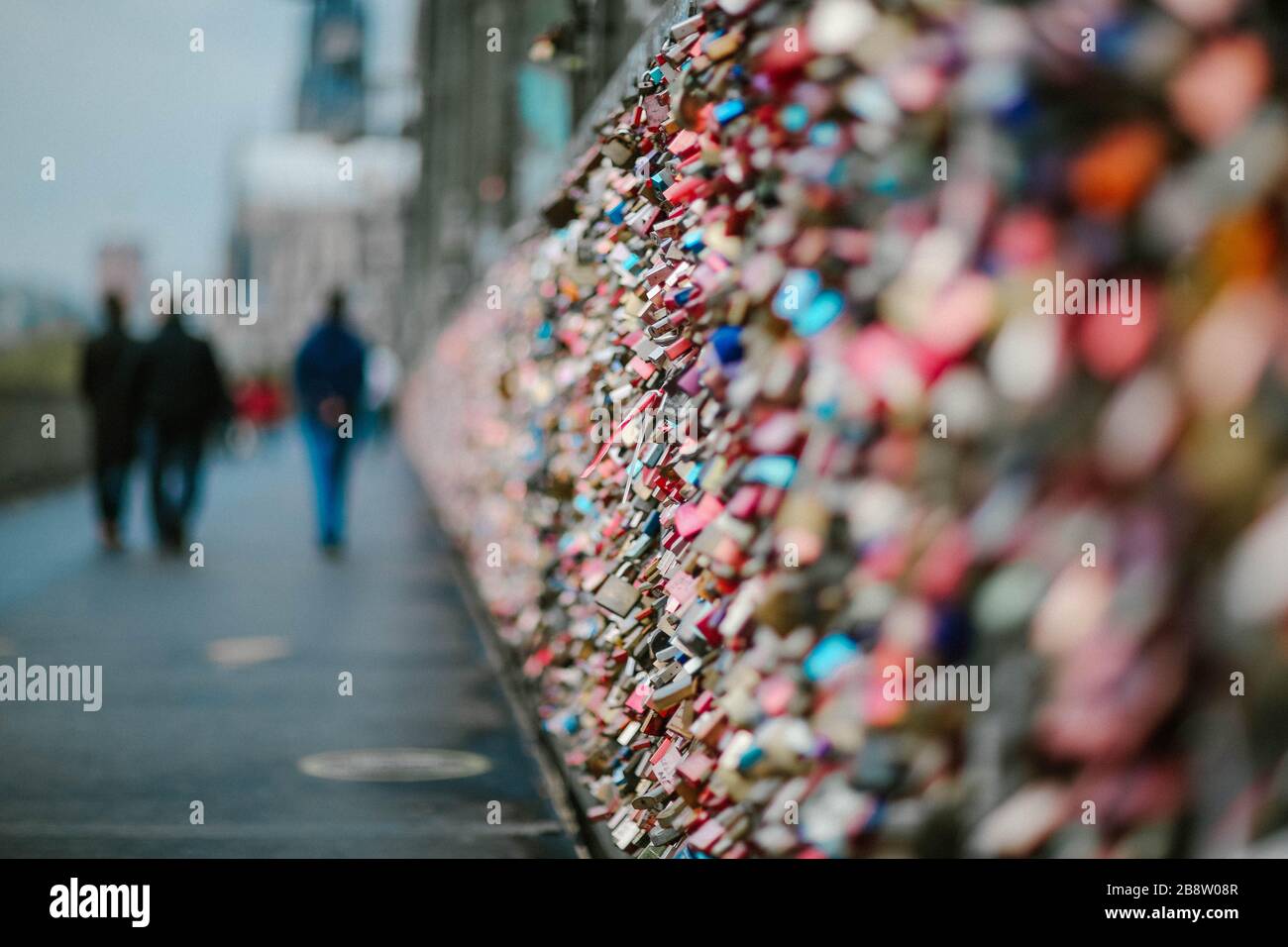 Padlocks On Hohenzollernbrücke Bridge, Cologne Stock Photo