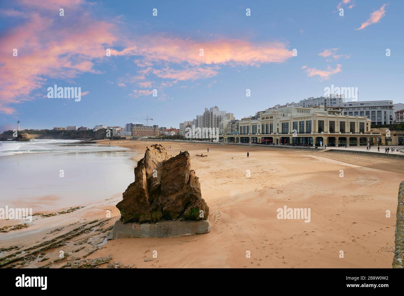 The Grande Plage beach with the Casino Municipal, Biarritz, Basque country, Southern France, France, Europe Stock Photo