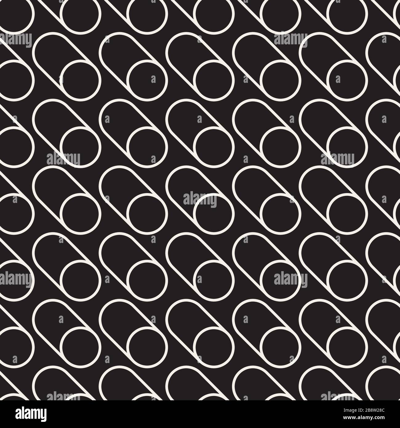 Vector seamless pattern. Modern stylish abstract texture. Repeating geometric tiles with circles. Stock Vector