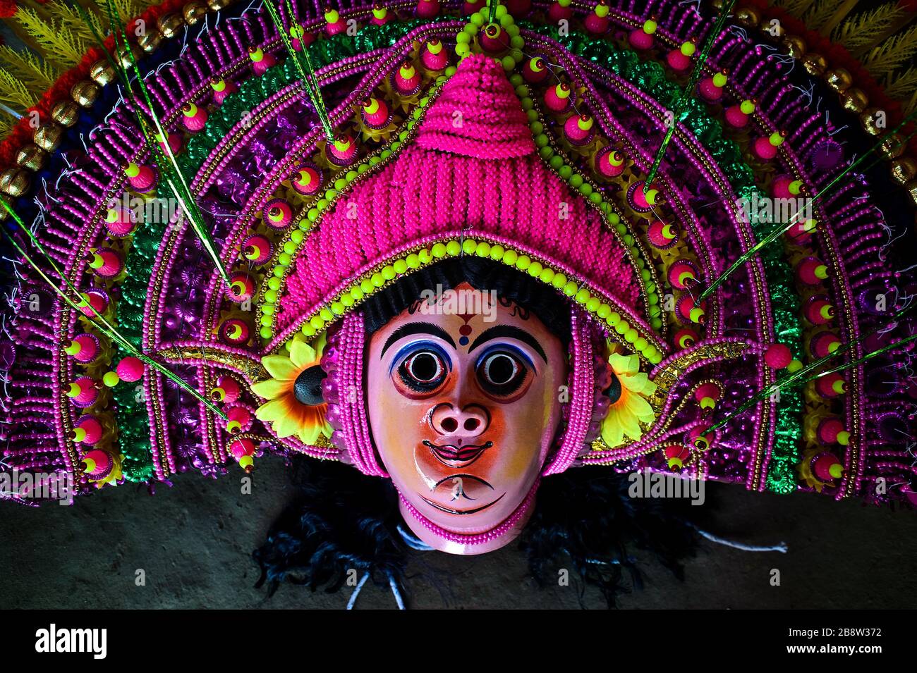 Purulia Chhau dance mask ( India) Stock Photo