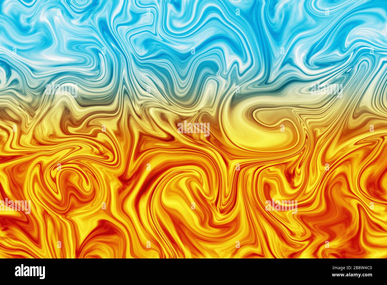 fire and ice background. Concept of heaven and hell, good and bad, hot and cold, yin and yang. Stock Photo