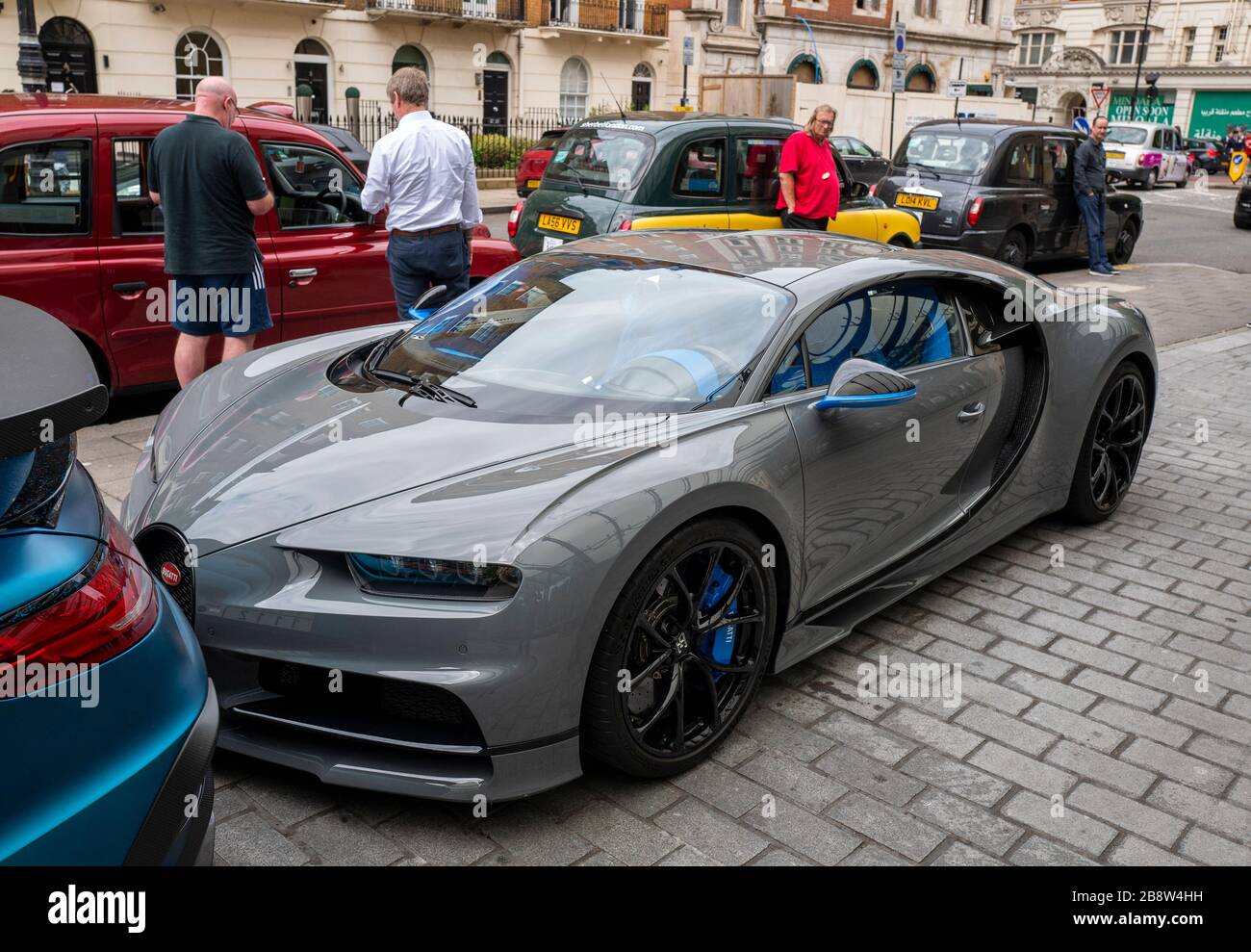 A Bugatti Chiron spotted in London. Stock Photo
