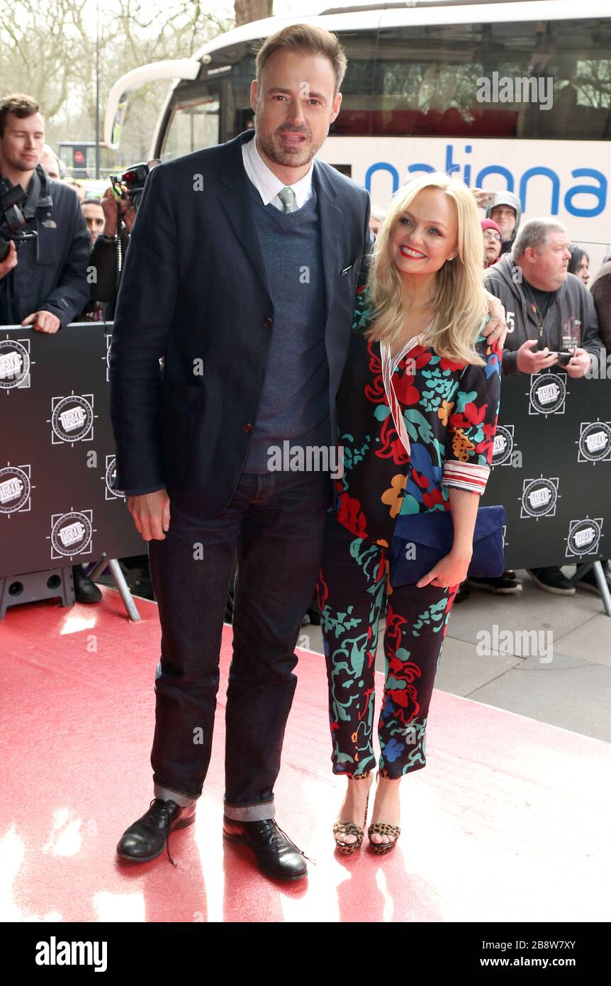 Mar 14, 2017 - London, England, UK - Tric Awards 2017, Grosvenor House Hotel    Photo Shows: Jamie Theakston and Emma Bunton Stock Photo