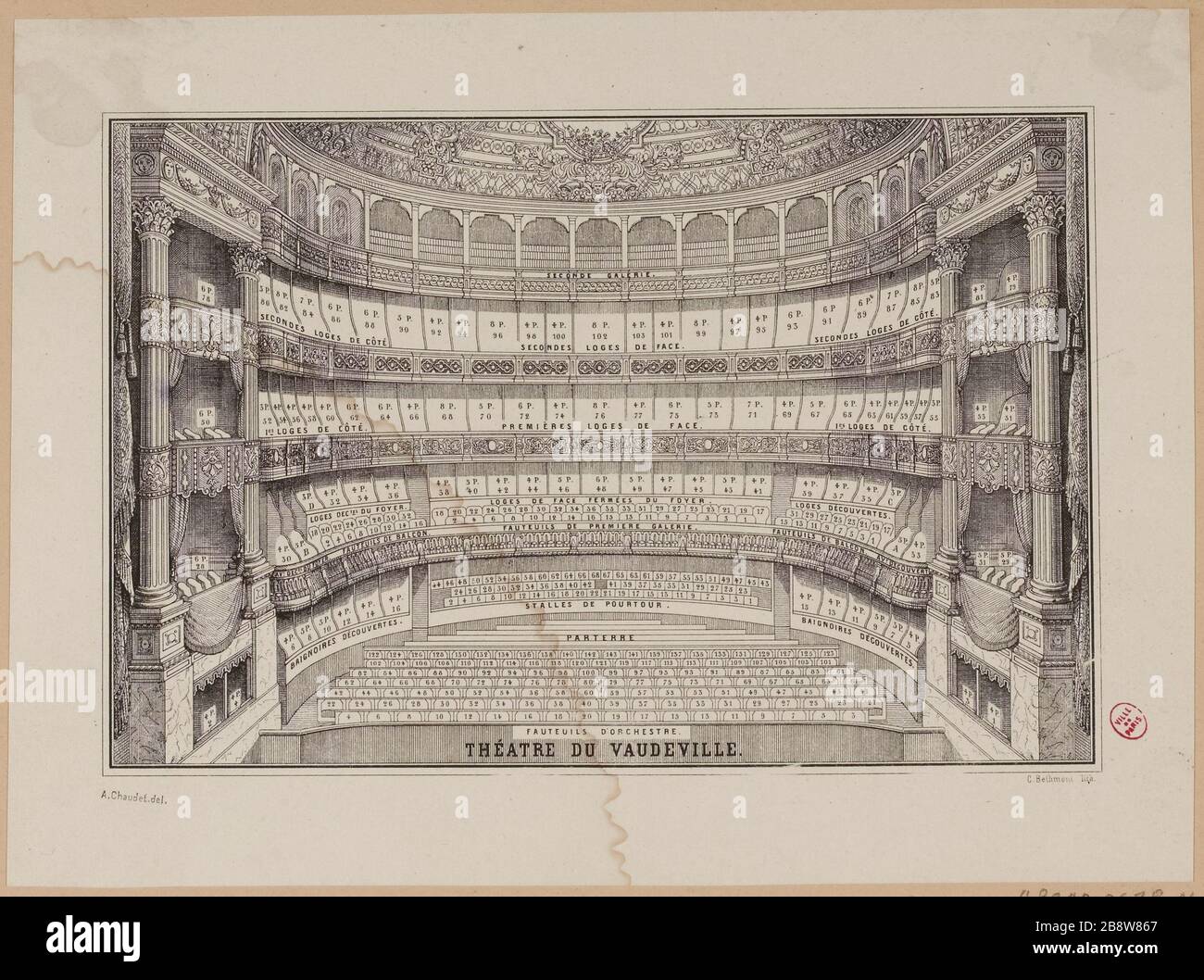 Hall Vaudeville Theater, Place de la Bourse Stock Photo - Alamy