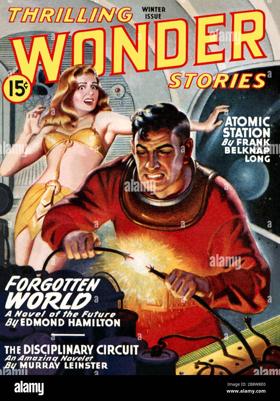 WONDER STORIES American sci-fi magazine about 1950 Stock Photo