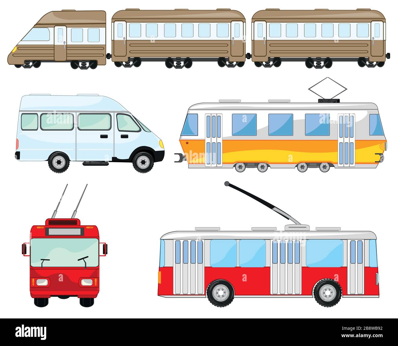 Vector illustration of the transport facilities for transportation