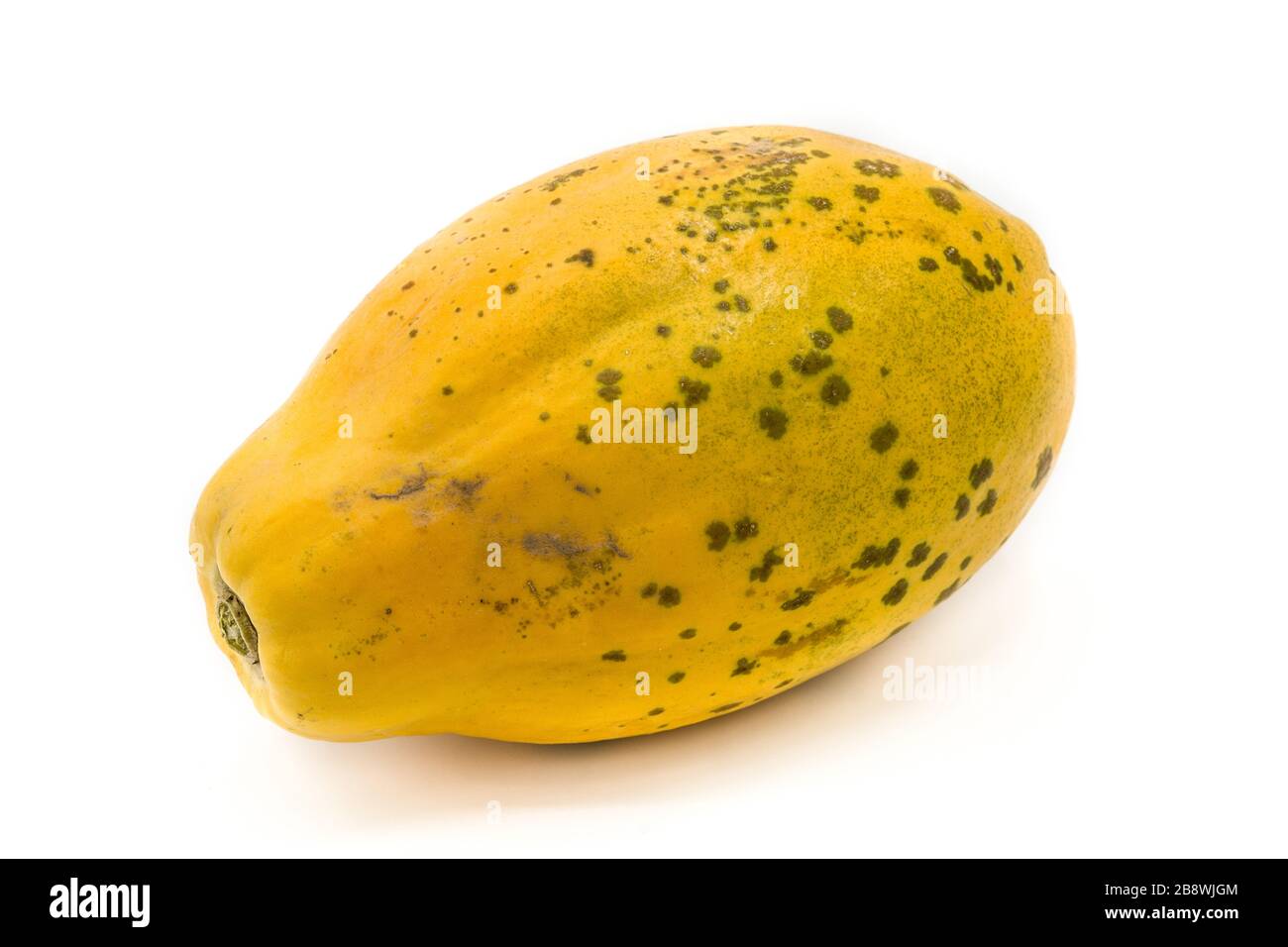 Ripe papaya fruit isolated on white background Stock Photo