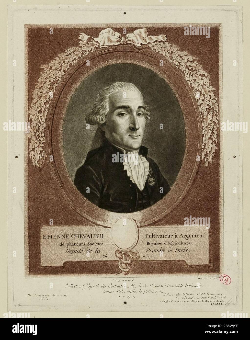 Etienne Chevalier cultivator Argenteuil (De Vinck 2180). Stock Photo