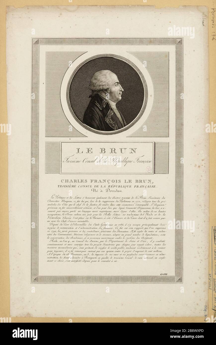 The Brown / Third Consul of the French Republic Stock Photo - Alamy