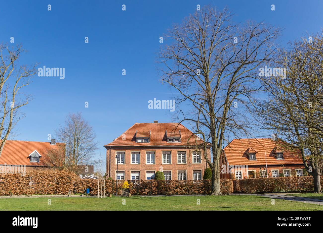 Old houses in the historic center of Freckenhorst, Germany Stock Photo