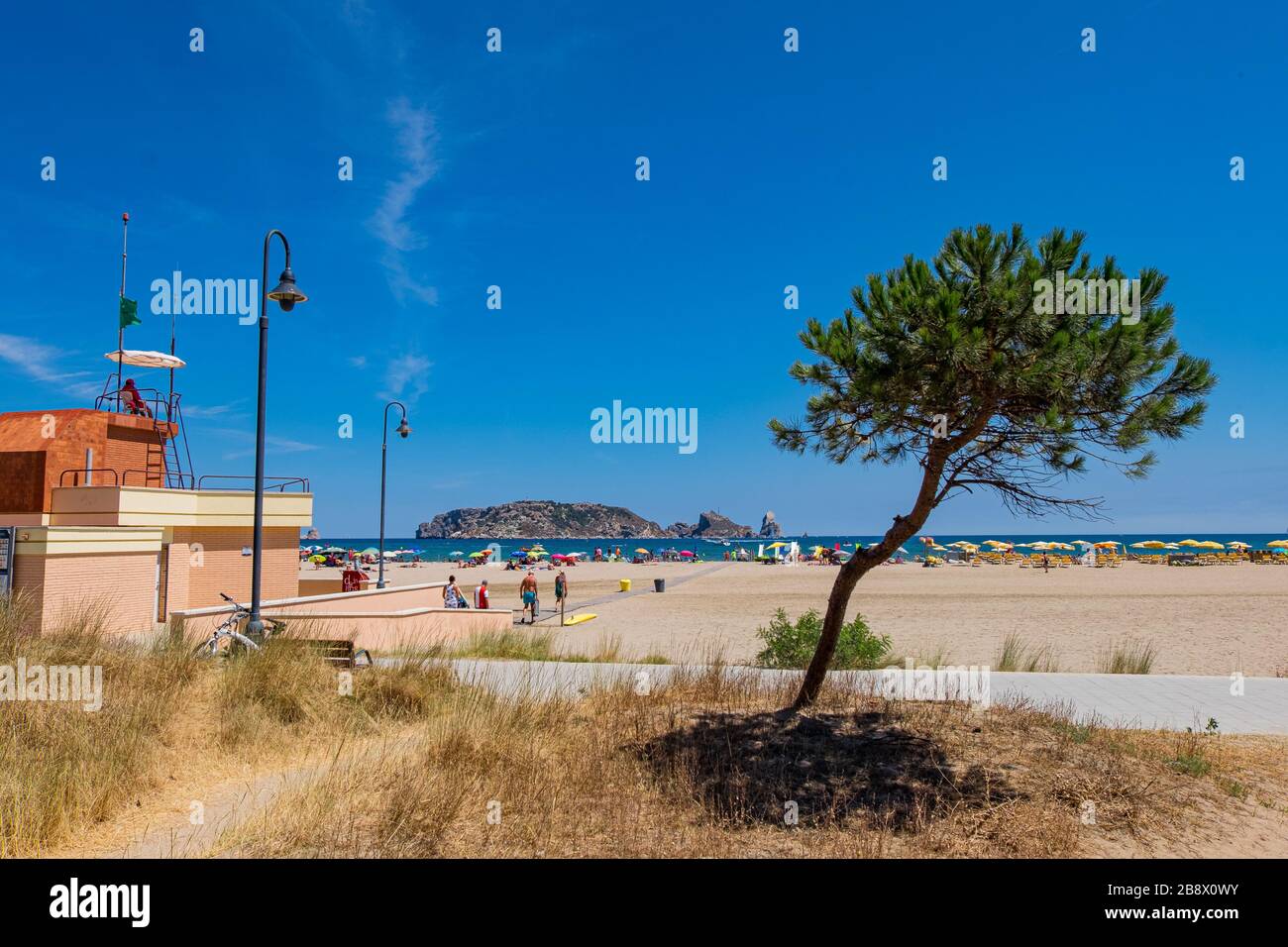 Estartit beach in Girona, Catalonia, Spain Stock Photo
