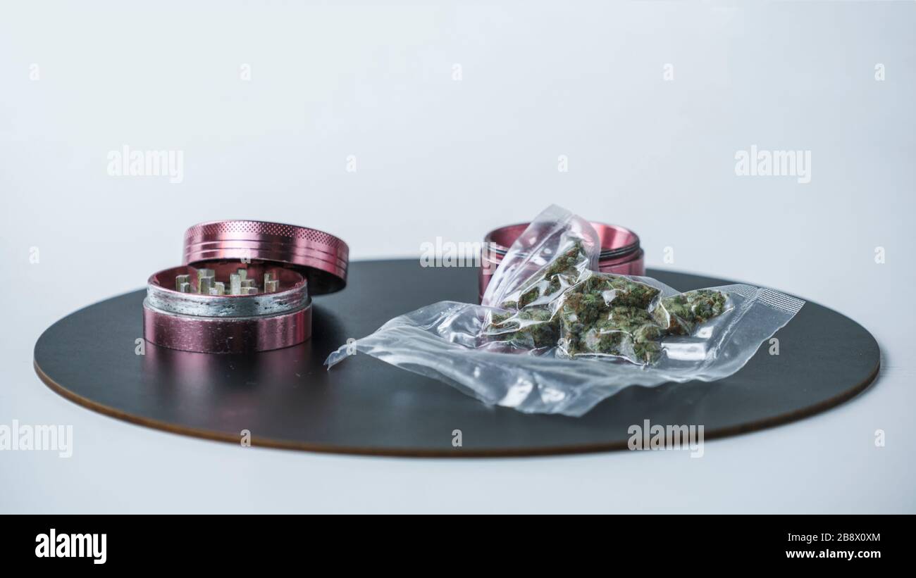 Plastic bag of marijuana hires stock photography and images Alamy