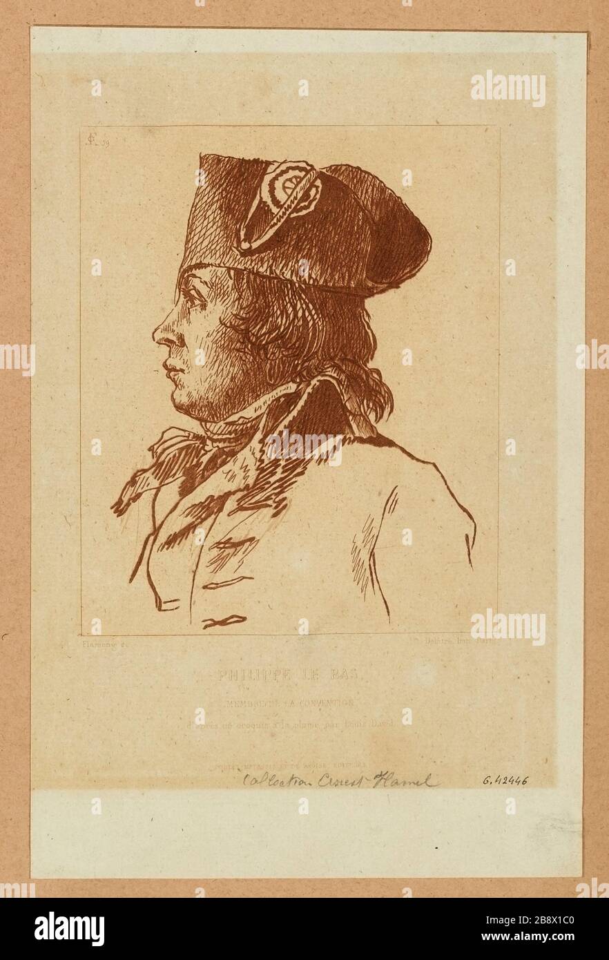 Philippe Le Bas, / member of the Convention / from a sketch in pen by Louis David Stock Photo