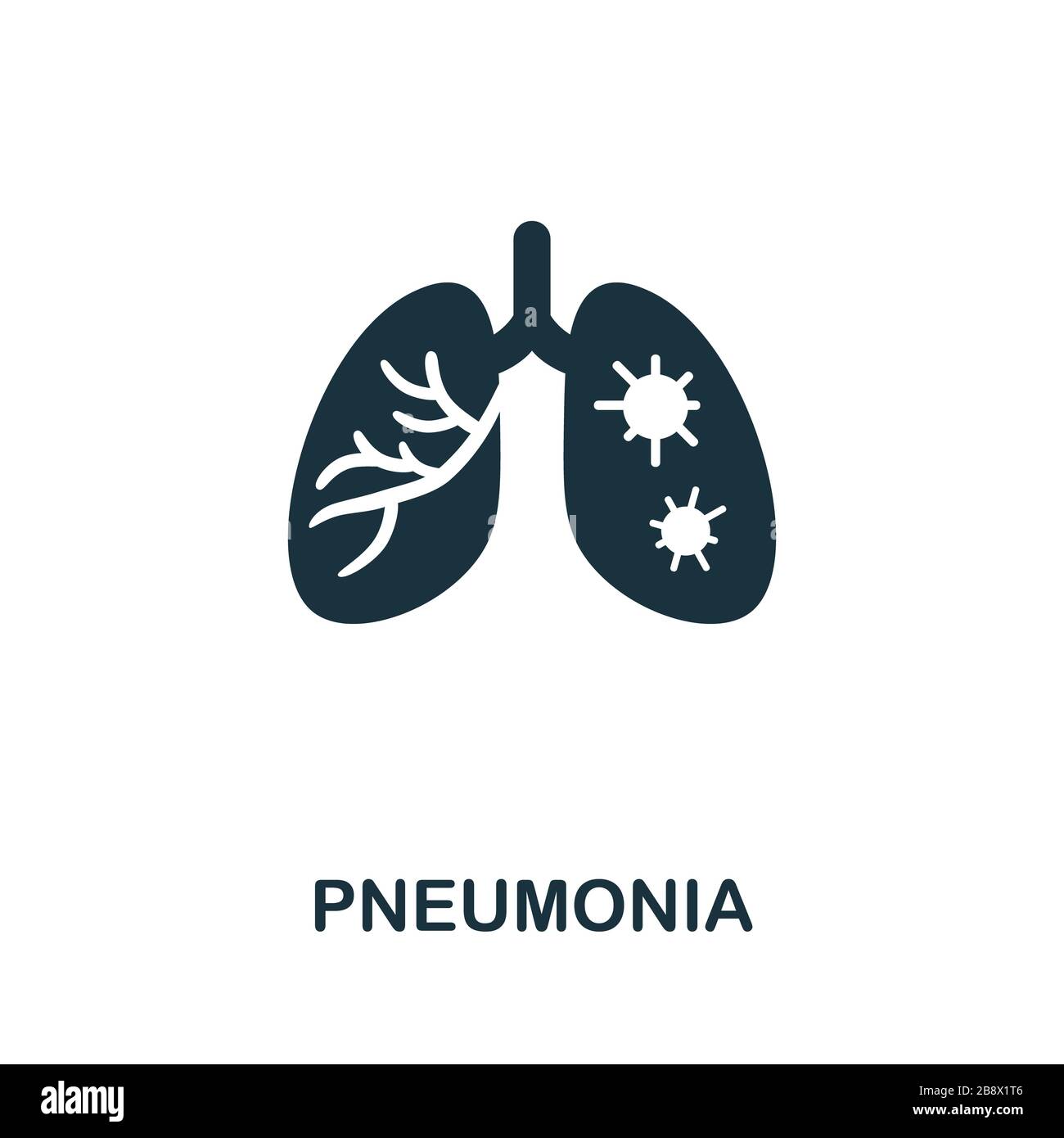 Pneumonia icon. Simple illustration from coronavirus collection ...