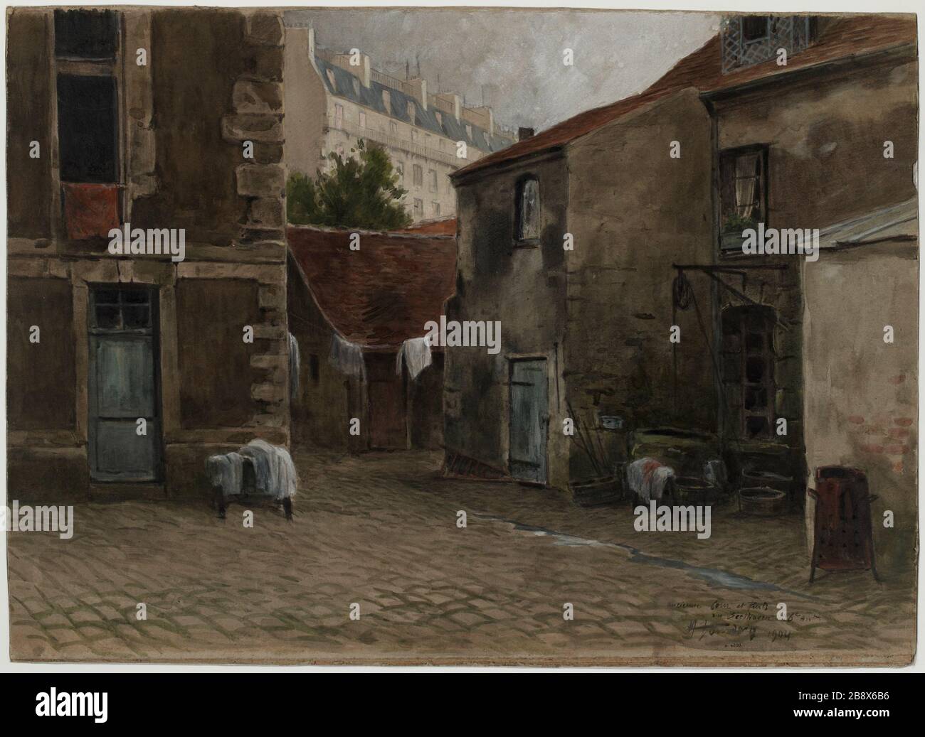 Old courtyard and wells Beethoven Street Stock Photo Alamy