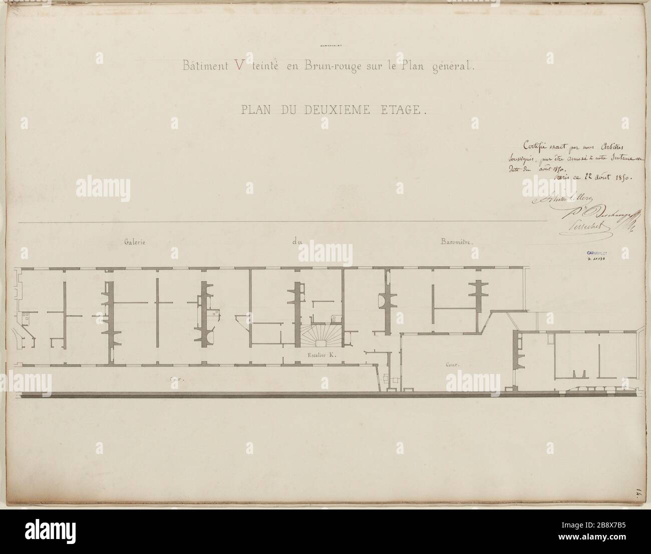 Map Of The Second Floor 14 Stock Photo Alamy
