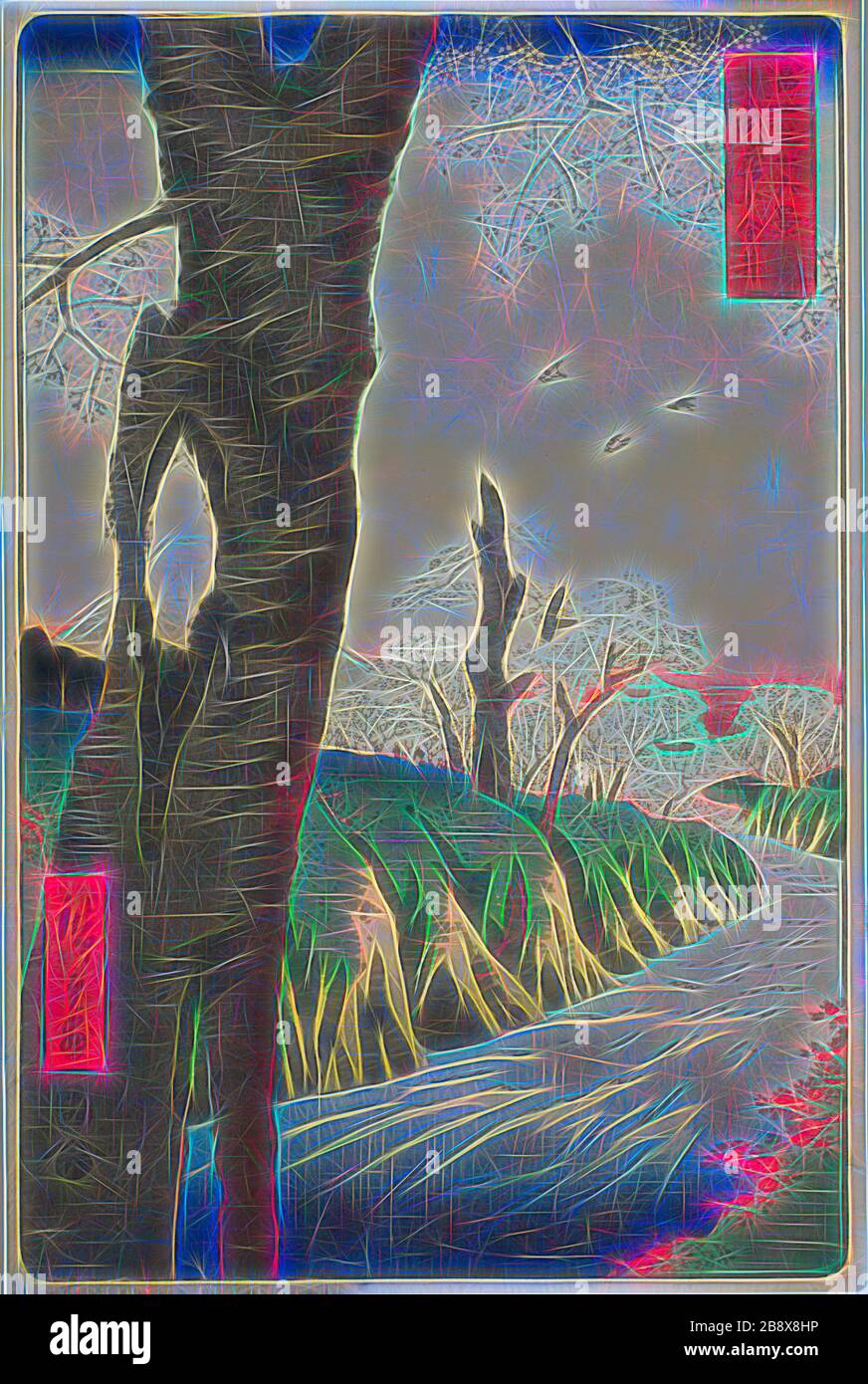 Japan: Musashi Koganei: Koganei in Musashi Province. Ukiyo-e