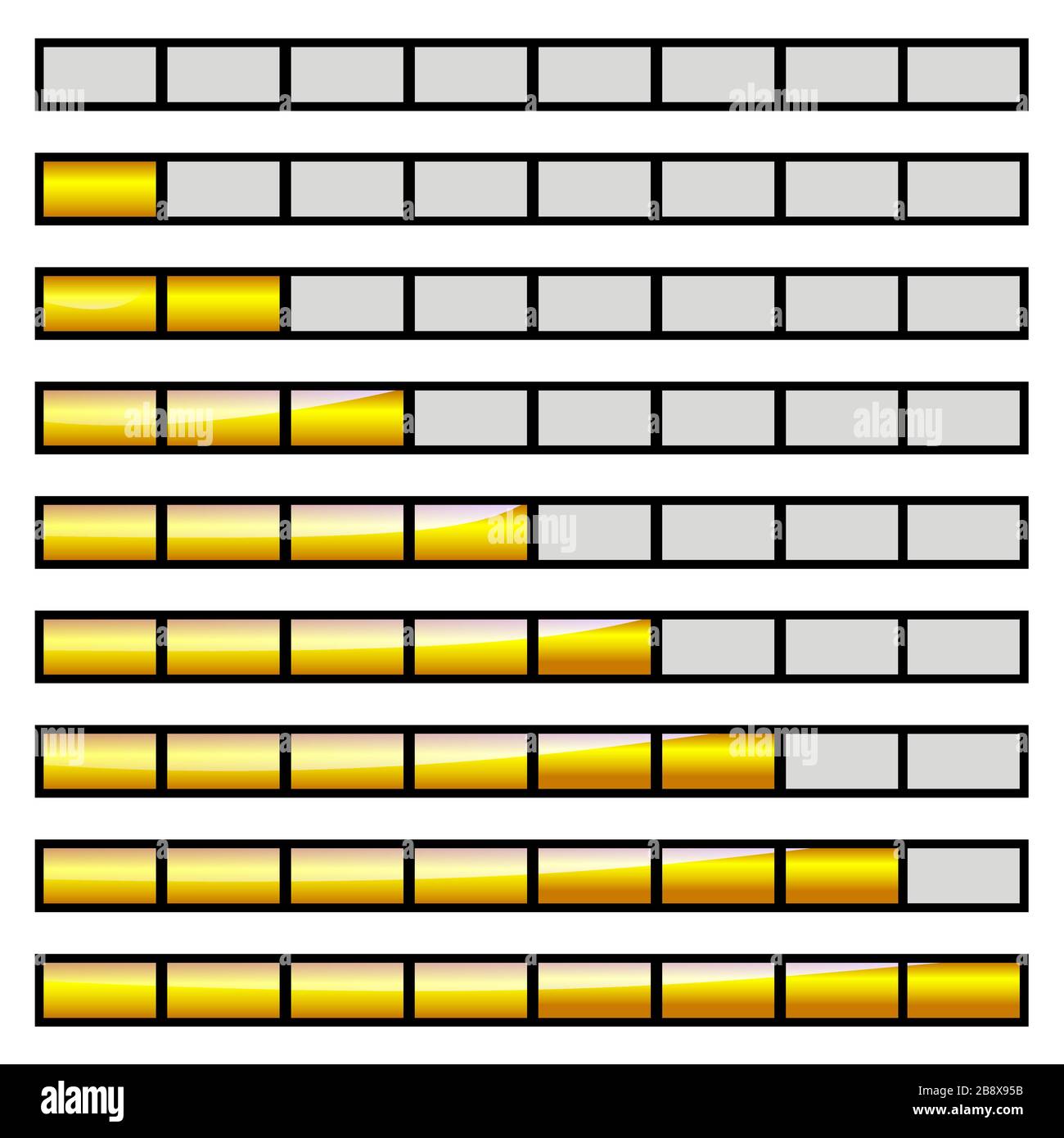 Progress loading bar with lighting Stock Vector Image & Art - Alamy