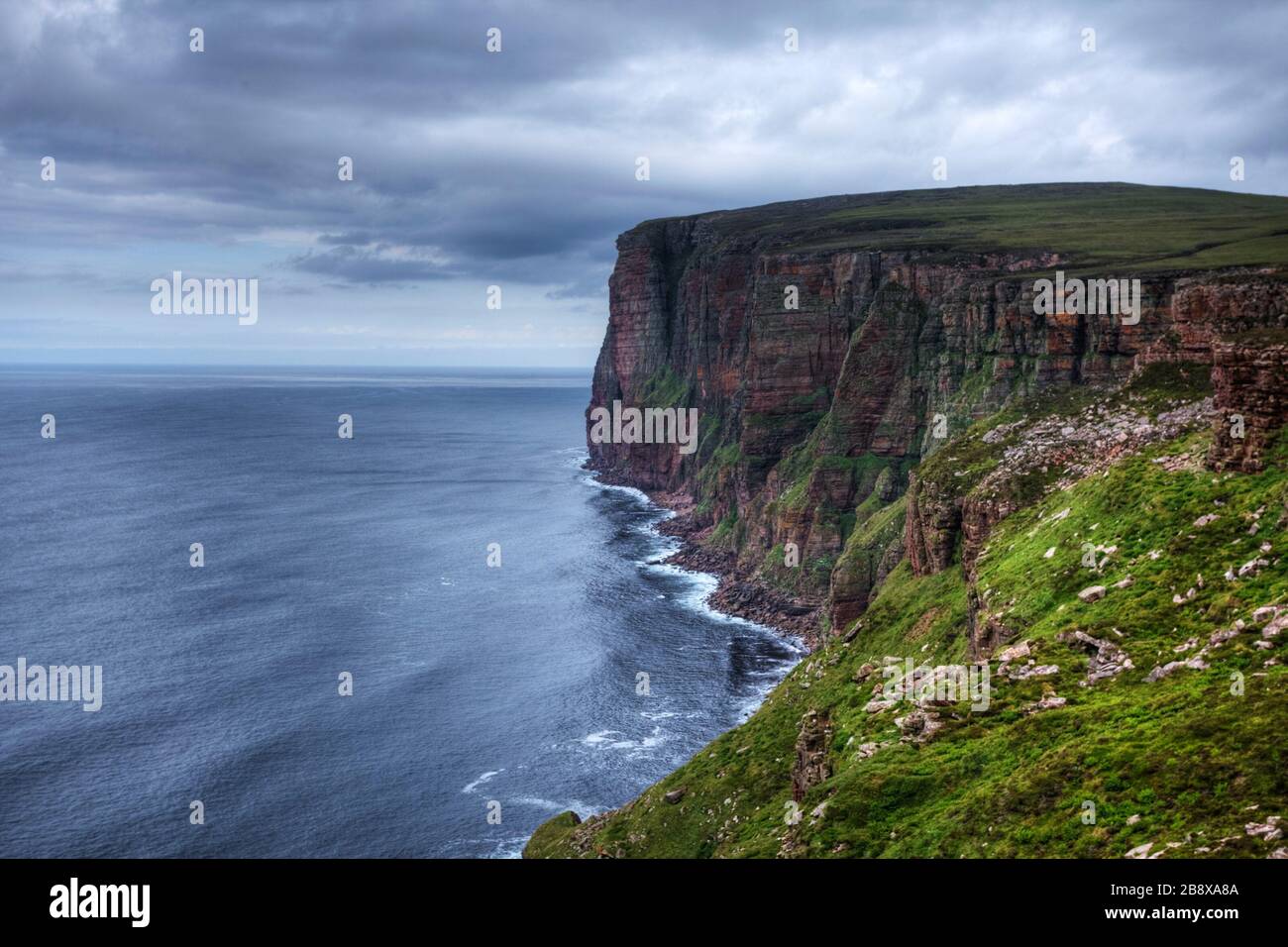 View of St. Johns Head in Orkney, Scotland Stock Photo