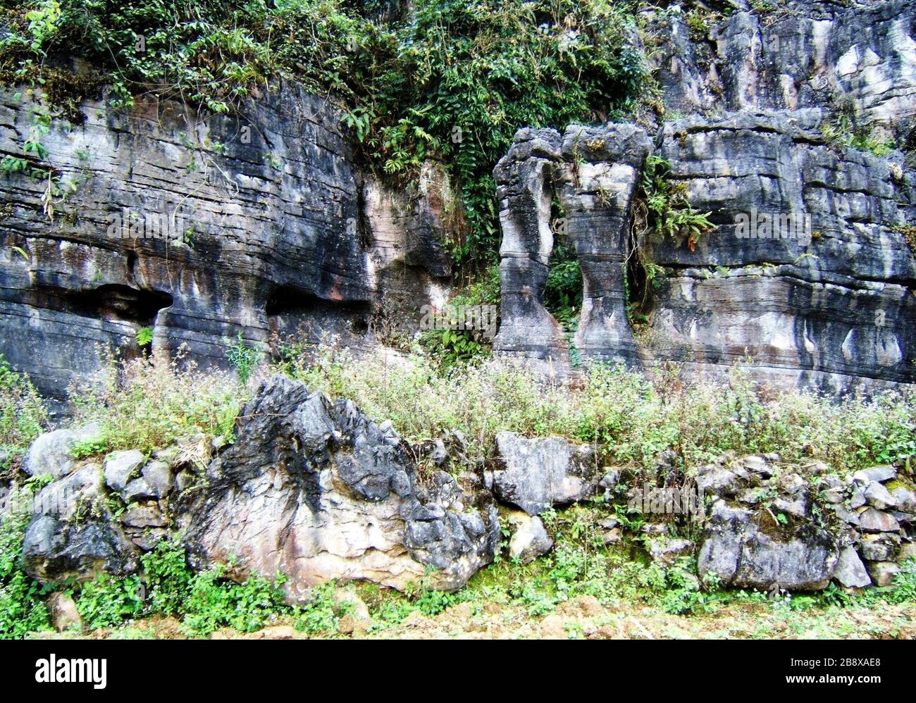 Tiếng Việt: Xâm thực đá vôi ở hồ cổ tại Đồng Văn, Hà Giang English:  Limestone erosion in ancient lake at Dong Van district Ha Giang province  Vietnam; 3 January 2019 (original
