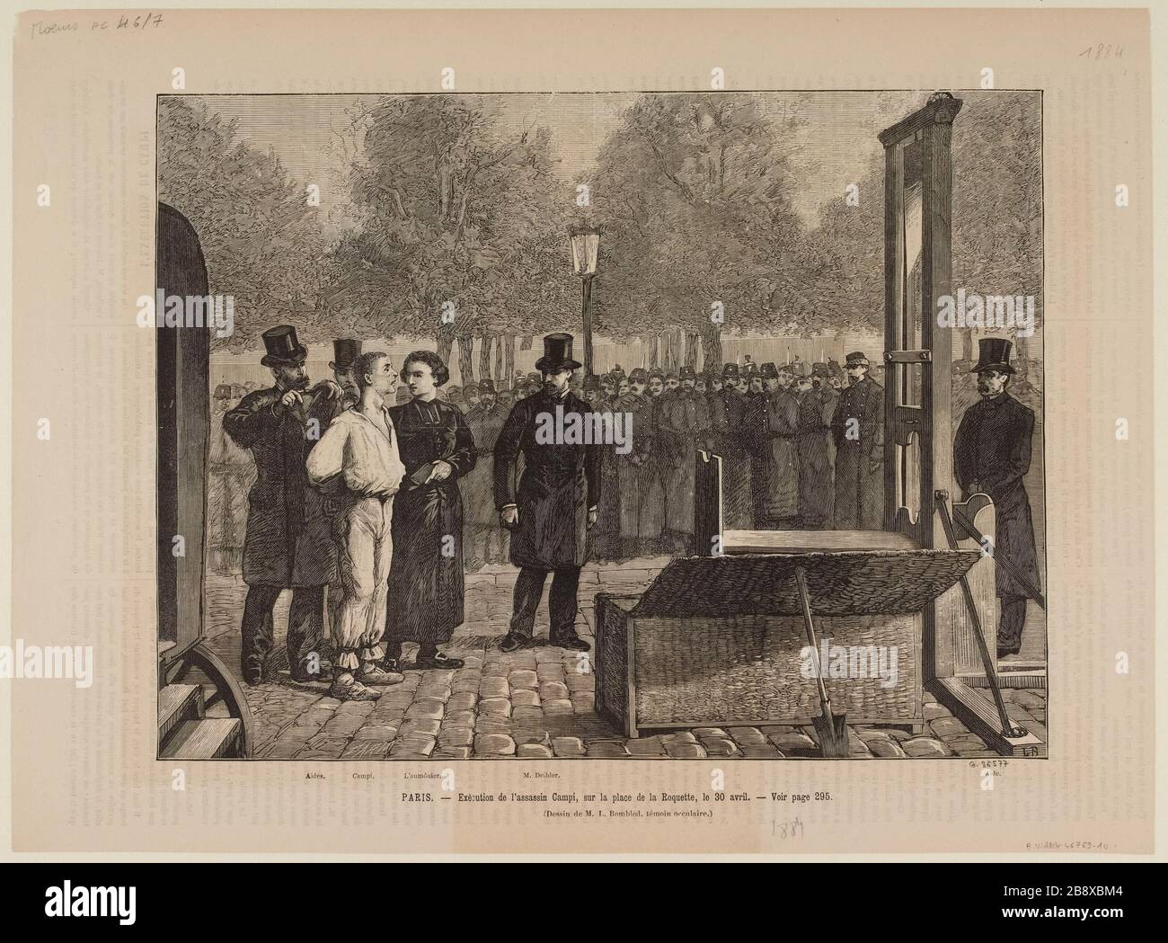 The execution of the murderer Campi, on the Place de la Roquette, April 30. Stock Photo