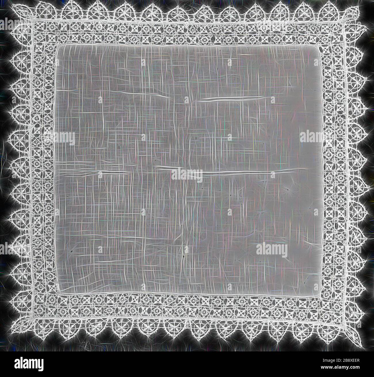 Band, Medium: linen Technique: grid of withdrawn element with needle lace,  reticella style, Panel with a row of geometric shapes., Italy or Spain,  16th–17th century, lace, Band Stock Photo - Alamy