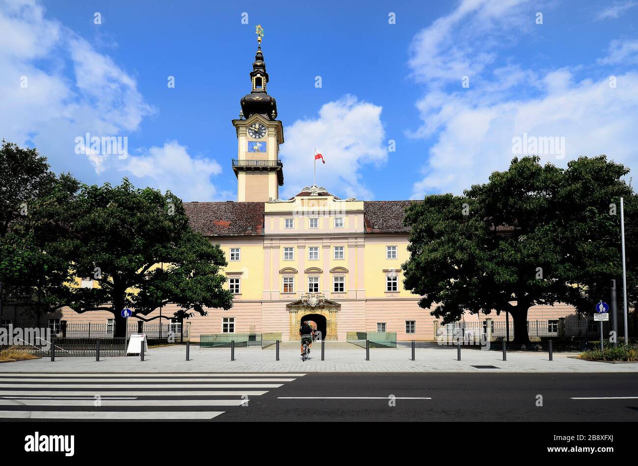 Austria, Linz, Landhaus building with accesible tower, Linz was the ...