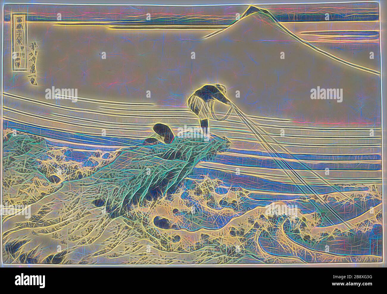 Japan: 'Kajikazawa in Kai Province'. Ukiyo-e woodblock print from
