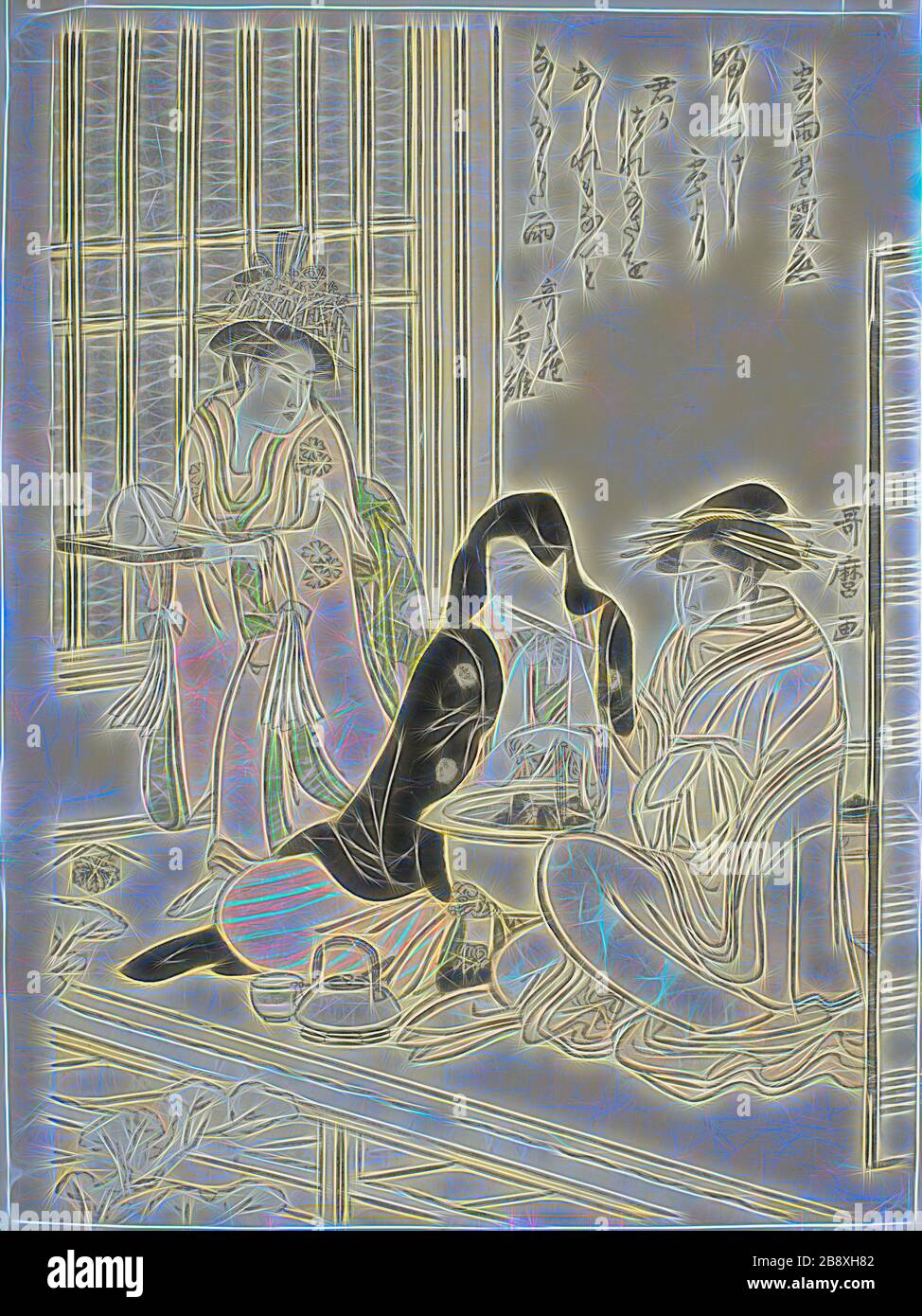 Kitagawa Utamaro. Love in Rain, Snow and Hail (Ame yuki