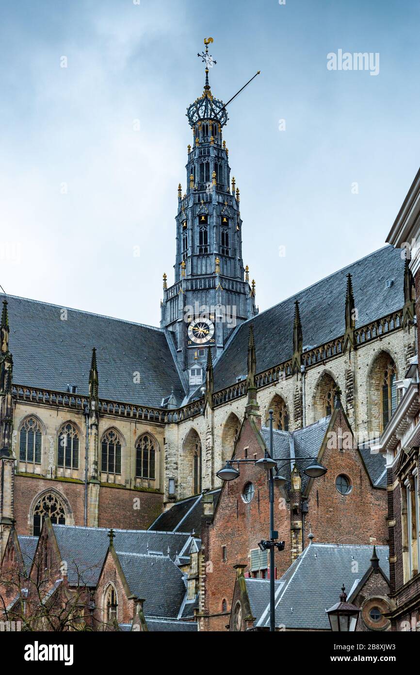 The great church (Grote Kerk) in the city of Haarlem has dominated the ...