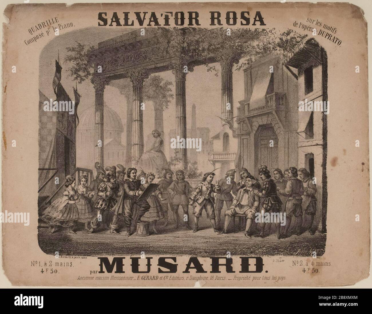 Squared / compound for Piano / Salvator Rosa / by / Musard [cover] Stock Photo