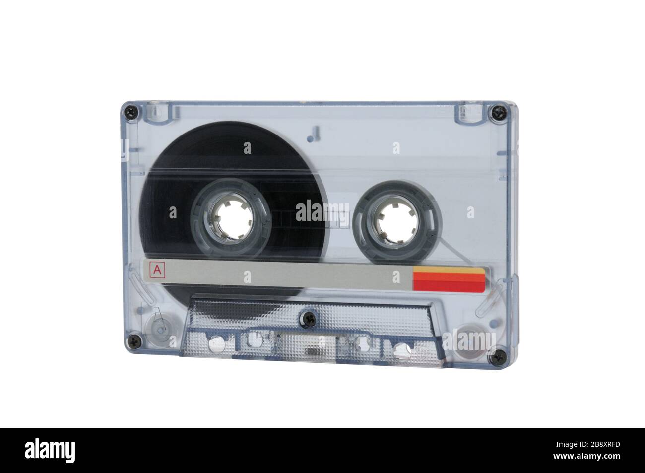 Vintage compact audio tapes for recording on an isolated white